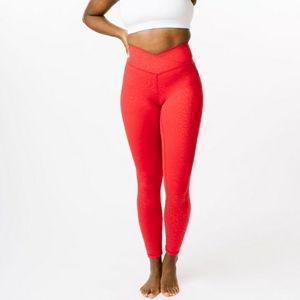 Red Leopard Scrunchy What Light Tight Hi-Rise 7/8
